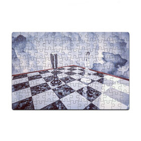 Пазл магнитный 126 элементов с принтом Шахматы в Белгороде, полимерный материал с магнитным слоем | 126 деталей, размер изделия —  180*270 мм | доска | игра | игровая | игры | короли | король | настольная | настольные | небеса | небо | облака | облако | спорт | туча | тучи | шахматный | шахматы