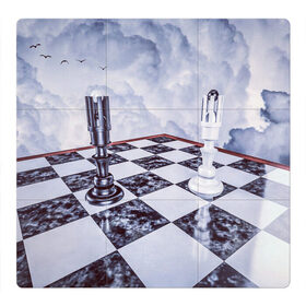Магнитный плакат 3Х3 с принтом Шахматы в Белгороде, Полимерный материал с магнитным слоем | 9 деталей размером 9*9 см | Тематика изображения на принте: доска | игра | игровая | игры | короли | король | настольная | настольные | небеса | небо | облака | облако | спорт | туча | тучи | шахматный | шахматы