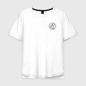 Мужская футболка хлопок Oversize с принтом Хэлбой в Белгороде, 100% хлопок | свободный крой, круглый ворот, “спинка” длиннее передней части | Тематика изображения на принте: 