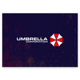 Поздравительная открытка с принтом UMBRELLA CORP / АМБРЕЛЛА в Белгороде, 100% бумага | плотность бумаги 280 г/м2, матовая, на обратной стороне линовка и место для марки
 | Тематика изображения на принте: 