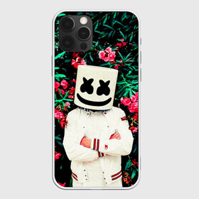 Чехол для iPhone 12 Pro с принтом MARSHMELLO ROSES в Белгороде, силикон | область печати: задняя сторона чехла, без боковых панелей | fortnite | marshmallo | marshmallow | marshmello | marshmellow | маршмелло | маршмеллоу | розы | фортнайт