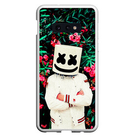 Чехол для Samsung S10E с принтом MARSHMELLO ROSES в Белгороде, Силикон | Область печати: задняя сторона чехла, без боковых панелей | fortnite | marshmallo | marshmallow | marshmello | marshmellow | маршмелло | маршмеллоу | розы | фортнайт