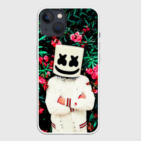 Чехол для iPhone 13 с принтом MARSHMELLO ROSES в Белгороде,  |  | fortnite | marshmallo | marshmallow | marshmello | marshmellow | маршмелло | маршмеллоу | розы | фортнайт