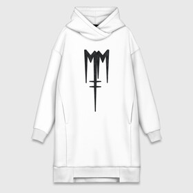Платье-худи хлопок с принтом Marilyn Manson (лого из меха) в Белгороде,  |  | manson | marilyn | marilyn manson | лого | мех