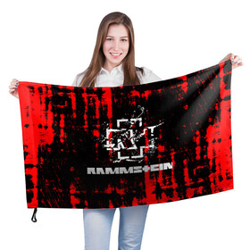 Флаг 3D с принтом Rammstein. в Белгороде, 100% полиэстер | плотность ткани — 95 г/м2, размер — 67 х 109 см. Принт наносится с одной стороны | music | rammstein | rock | индастриал метал | метал группа | музыка | музыкальная группа | немецкая метал группа | рамштайн | рок | хард рок