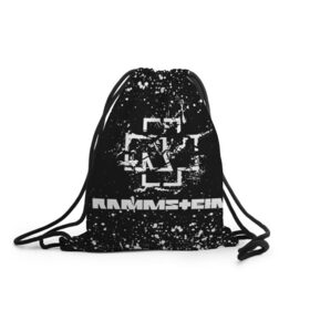 Рюкзак-мешок 3D с принтом Rammstein в Белгороде, 100% полиэстер | плотность ткани — 200 г/м2, размер — 35 х 45 см; лямки — толстые шнурки, застежка на шнуровке, без карманов и подкладки | music | rammstein | rock | индастриал метал | метал группа | музыка | музыкальная группа | немецкая метал группа | рамштайн | рок | хард рок
