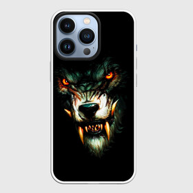 Чехол для iPhone 13 Pro с принтом ВОЛЧЬЯ ГОЛОВА в Белгороде,  |  | hunter | wolf | волк | голова | зверь | зубы | клыки | кровь | оскал | охотник | пасть | хищник