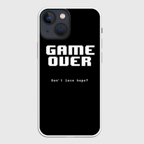 Чехол для iPhone 13 mini с принтом UNDERTALE GAME OVER в Белгороде,  |  | sans | undertale | андертале | андертейл | игра | подземная история | подземная сказка | санс | ундертале
