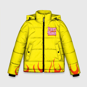 Зимняя куртка для мальчиков 3D с принтом Kill Bill - Pussy Wagon в Белгороде, ткань верха — 100% полиэстер; подклад — 100% полиэстер, утеплитель — 100% полиэстер | длина ниже бедра, удлиненная спинка, воротник стойка и отстегивающийся капюшон. Есть боковые карманы с листочкой на кнопках, утяжки по низу изделия и внутренний карман на молнии. 

Предусмотрены светоотражающий принт на спинке, радужный светоотражающий элемент на пуллере молнии и на резинке для утяжки | kill bill | pickup | pussy | pussy wagon | tarantino | wagon | квентин тарантино | пикап | пусси вагон | тарантино
