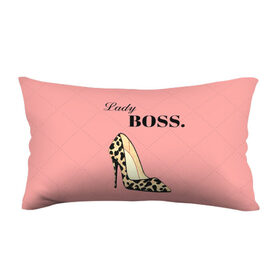 Подушка 3D антистресс с принтом Леди Босс в Белгороде, наволочка — 100% полиэстер, наполнитель — вспененный полистирол | состоит из подушки и наволочки на молнии | босс | девушка | леди | леопардовый | пафос | розовый