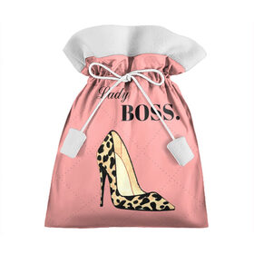Подарочный 3D мешок с принтом Леди Босс в Белгороде, 100% полиэстер | Размер: 29*39 см | босс | девушка | леди | леопардовый | пафос | розовый