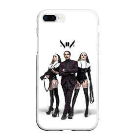 Чехол для iPhone 7Plus/8 Plus матовый с принтом Marilyn Manson в Белгороде, Силикон | Область печати: задняя сторона чехла, без боковых панелей | art | logo | manson | marilyn | rock | usa | великий | лого | логотип | мэнсон | мэрилин | рок | ужасный