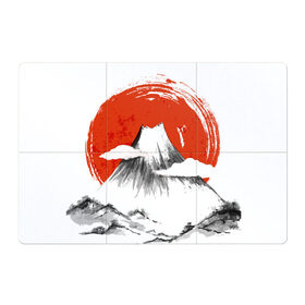 Магнитный плакат 3Х2 с принтом Гора Фудзи в Белгороде, Полимерный материал с магнитным слоем | 6 деталей размером 9*9 см | Тематика изображения на принте: азия | аниме | гора | гора фудзи | кимоно | китай | манга | сакура | суши | фудзияма | цунами | япония