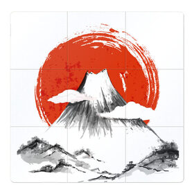Магнитный плакат 3Х3 с принтом Гора Фудзи в Белгороде, Полимерный материал с магнитным слоем | 9 деталей размером 9*9 см | Тематика изображения на принте: азия | аниме | гора | гора фудзи | кимоно | китай | манга | сакура | суши | фудзияма | цунами | япония