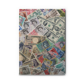 Обложка для автодокументов с принтом Деньги в Белгороде, натуральная кожа |  размер 19,9*13 см; внутри 4 больших “конверта” для документов и один маленький отдел — туда идеально встанут права | арт | банкноты | валюта | деньги | доллары | зеленый | иена | красный | серый | синий | фунт стерлингов | юани