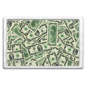 Магнит 45*70 с принтом Доллар в Белгороде, Пластик | Размер: 78*52 мм; Размер печати: 70*45 | 100 долларов | арт | банкноты | валюта | деньги | доллар | зеленый | рисунок | сто | сто долларов