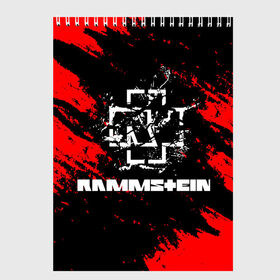 Скетчбук с принтом Rammstein. в Белгороде, 100% бумага
 | 48 листов, плотность листов — 100 г/м2, плотность картонной обложки — 250 г/м2. Листы скреплены сверху удобной пружинной спиралью | music | rammstein | rock | индастриал метал | метал группа | музыка | музыкальная группа | немецкая метал группа | рамштайн | рок | хард рок