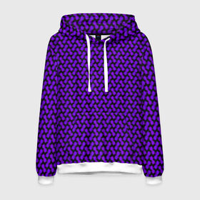 Мужская толстовка 3D с принтом Dorri в Белгороде, 100% полиэстер | двухслойный капюшон со шнурком для регулировки, мягкие манжеты на рукавах и по низу толстовки, спереди карман-кенгуру с мягким внутренним слоем. | abstraction | pattern | purple | shapes | абстракция | паттерн | фиолетовый | формы