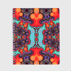 Тетрадь с принтом Jecson в Белгороде, 100% бумага | 48 листов, плотность листов — 60 г/м2, плотность картонной обложки — 250 г/м2. Листы скреплены сбоку удобной пружинной спиралью. Уголки страниц и обложки скругленные. Цвет линий — светло-серый
 | Тематика изображения на принте: abstraction | colorful | fractal | pattern | shape | абстракция | разноцветный | узор | формы | фрактал