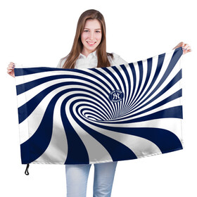 Флаг 3D с принтом New York Yankees в Белгороде, 100% полиэстер | плотность ткани — 95 г/м2, размер — 67 х 109 см. Принт наносится с одной стороны | baseball | new york | sport | team | usa | yankees | бейсбол | нью йорк | спорт | сша