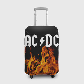 Чехол для чемодана 3D с принтом AC/DC. в Белгороде, 86% полиэфир, 14% спандекс | двустороннее нанесение принта, прорези для ручек и колес | ac dc | music | rock | австралийская рок группа | ас дс | асдс | блюз рок | музыка | переменный ток постоянный ток | рок | рок н ролл | хард рок | эй си ди си