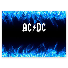 Поздравительная открытка с принтом AC/DC. в Белгороде, 100% бумага | плотность бумаги 280 г/м2, матовая, на обратной стороне линовка и место для марки
 | ac dc | music | rock | австралийская рок группа | ас дс | асдс | блюз рок | музыка | переменный ток постоянный ток | рок | рок н ролл | хард рок | эй си ди си