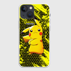 Чехол для iPhone 13 mini с принтом Pikachu Pika Pika в Белгороде,  |  | pika | pikachu | аниме | детская | детям | игры | молния | мышка | мышь | пика | пикачу | покемон | покемоны