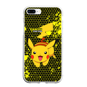 Чехол для iPhone 7Plus/8 Plus матовый с принтом Pikachu Pika Pika в Белгороде, Силикон | Область печати: задняя сторона чехла, без боковых панелей | pika | pikachu | аниме | детская | детям | игры | молния | мышка | мышь | пика | пикачу | покемон | покемоны | соты