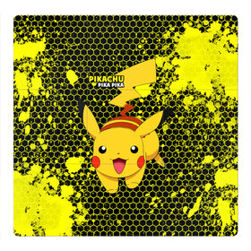 Магнитный плакат 3Х3 с принтом Pikachu Pika Pika в Белгороде, Полимерный материал с магнитным слоем | 9 деталей размером 9*9 см | pika | pikachu | аниме | детская | детям | игры | молния | мышка | мышь | пика | пикачу | покемон | покемоны | соты