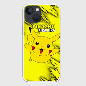 Чехол для iPhone 13 mini с принтом Pikachu Pika Pika в Белгороде,  |  | pika | pikachu | аниме | детская | детям | игры | молния | мышка | мышь | пика | пикачу | покемон | покемоны