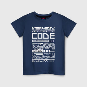 Детская футболка хлопок с принтом программирование,взлом,код в Белгороде, 100% хлопок | круглый вырез горловины, полуприлегающий силуэт, длина до линии бедер | ввод | взлом | деньги | зашита | киберпанк | код | личные данные | опасность | ошибка | пароль | программирование