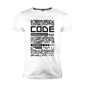 Мужская футболка хлопок Slim с принтом программирование,взлом,код, в Белгороде, 92% хлопок, 8% лайкра | приталенный силуэт, круглый вырез ворота, длина до линии бедра, короткий рукав | 