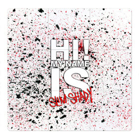 Магнитный плакат 3Х3 с принтом HI! MY NAME IS SLIM SHADY в Белгороде, Полимерный материал с магнитным слоем | 9 деталей размером 9*9 см | eminem | rap | актёр | американский рэпер | композитор | маршалл | продюсер | рэп | рэпер | эминем