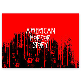 Поздравительная открытка с принтом American Horror Story. в Белгороде, 100% бумага | плотность бумаги 280 г/м2, матовая, на обратной стороне линовка и место для марки
 | Тематика изображения на принте: american horror story | netflix | американ хоррор стори | американская история ужасов | драма | загадочные события | кино | мини сериал | нетфликс | очень странные дела | сериалы | триллер | ужасы | фантастика