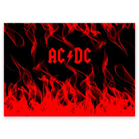 Поздравительная открытка с принтом AC/DC. в Белгороде, 100% бумага | плотность бумаги 280 г/м2, матовая, на обратной стороне линовка и место для марки
 | ac dc | music | rock | австралийская рок группа | ас дс | асдс | блюз рок | музыка | переменный ток постоянный ток | рок | рок н ролл | хард рок | эй си ди си