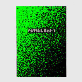 Постер с принтом MINECRAFT в Белгороде, 100% бумага
 | бумага, плотность 150 мг. Матовая, но за счет высокого коэффициента гладкости имеет небольшой блеск и дает на свету блики, но в отличии от глянцевой бумаги не покрыта лаком | creeper | game | minecraft | блоки | игра | квадраты | компьютерная | крипер | криппер | майнкрафт | огонь