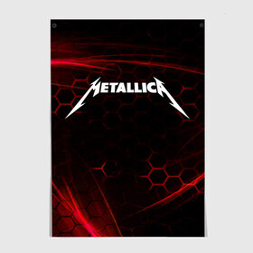 Постер с принтом Metallica. в Белгороде, 100% бумага
 | бумага, плотность 150 мг. Матовая, но за счет высокого коэффициента гладкости имеет небольшой блеск и дает на свету блики, но в отличии от глянцевой бумаги не покрыта лаком | metallica | music | rock | американская рок группа | метал группа | металлика | музыка | рок | рок группа | трэш метал | хеви метал