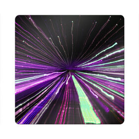Магнит виниловый Квадрат с принтом Rollo в Белгороде, полимерный материал с магнитным слоем | размер 9*9 см, закругленные углы | abstraction | blur | immersion | light | lines | long exposure | purple | абстракция | длинная выдержка | линии | погружение | размытость | свет | фиолетовый