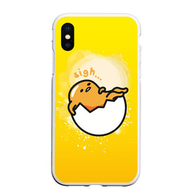 Чехол для iPhone XS Max матовый с принтом Gudetama в Белгороде, Силикон | Область печати: задняя сторона чехла, без боковых панелей | Тематика изображения на принте: gudetama | анимешное яйцо | гудетама | желток | стекающее яйцо | яичница