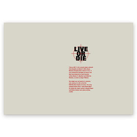 Поздравительная открытка с принтом Live or die. в Белгороде, 100% бумага | плотность бумаги 280 г/м2, матовая, на обратной стороне линовка и место для марки
 | live or die | живи или умри | жить или умереть | минимализм | мотивирующие надписи | популярные иллюстрации