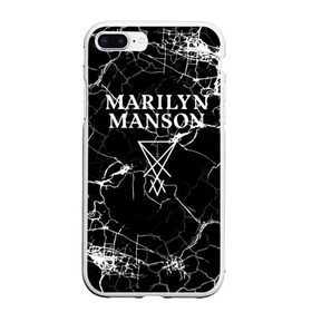 Чехол для iPhone 7Plus/8 Plus матовый с принтом Marilyn Manson в Белгороде, Силикон | Область печати: задняя сторона чехла, без боковых панелей | marilyn manson | nothing records | известность | музыка | рок группа