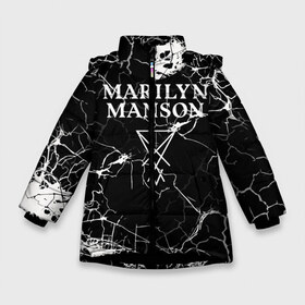 Зимняя куртка для девочек 3D с принтом Marilyn Manson в Белгороде, ткань верха — 100% полиэстер; подклад — 100% полиэстер, утеплитель — 100% полиэстер. | длина ниже бедра, удлиненная спинка, воротник стойка и отстегивающийся капюшон. Есть боковые карманы с листочкой на кнопках, утяжки по низу изделия и внутренний карман на молнии. 

Предусмотрены светоотражающий принт на спинке, радужный светоотражающий элемент на пуллере молнии и на резинке для утяжки. | marilyn manson | nothing records | известность | музыка | рок группа