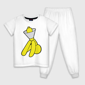 Детская пижама хлопок с принтом GTA Online: Yellow Dog в Белгороде, 100% хлопок |  брюки и футболка прямого кроя, без карманов, на брюках мягкая резинка на поясе и по низу штанин
 | auto | game | grand | gta | gta5 | los santos | rockstar | theft | гта | гта5 | игра | лос сантос | майкл | онлайн | рокстар | тревор | франклин