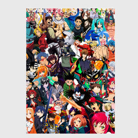 Скетчбук с принтом Аниме персонажи в Белгороде, 100% бумага
 | 48 листов, плотность листов — 100 г/м2, плотность картонной обложки — 250 г/м2. Листы скреплены сверху удобной пружинной спиралью | akame | akatsuki | anime | art | collage | crossover | japan | аниме | арт | герои | коллаж | манга | персонажи