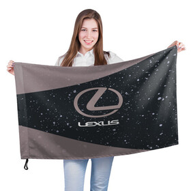 Флаг 3D с принтом LEXUS / ЛЕКСУС в Белгороде, 100% полиэстер | плотность ткани — 95 г/м2, размер — 67 х 109 см. Принт наносится с одной стороны | auto | lexus | logo | moto | symbol | авто | автомобиль | гонки | лексус | лого | логотип | логотипы | марка | машина | мото | символ | символы