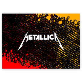 Поздравительная открытка с принтом METALLICA / МЕТАЛЛИКА в Белгороде, 100% бумага | плотность бумаги 280 г/м2, матовая, на обратной стороне линовка и место для марки
 | hetfield | james | logo | metal | metalica | metallica | music | rock | star | джеймс | звезда | знак | ларс | лого | логотип | логотипы | метал | металика | металлика | музыка | рок | символ | символы | ульрих | хэтфилд