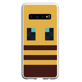 Чехол для Samsung Galaxy S10 с принтом Minecraft Bee в Белгороде, Силикон | Область печати: задняя сторона чехла, без боковых панелей | bee | minecraft | майнкрафт | пчела | пчёлка | пчелобав