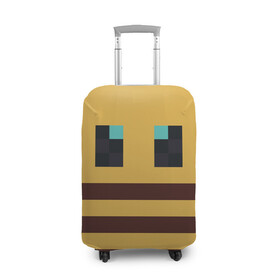 Чехол для чемодана 3D с принтом Minecraft Bee в Белгороде, 86% полиэфир, 14% спандекс | двустороннее нанесение принта, прорези для ручек и колес | bee | minecraft | майнкрафт | пчела | пчёлка | пчелобав