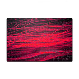 Пазл магнитный 126 элементов с принтом Reding в Белгороде, полимерный материал с магнитным слоем | 126 деталей, размер изделия —  180*270 мм | abstraction | blur | light | lines | red | абстракция | красный | линии | размытость | свет