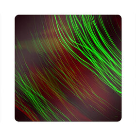 Магнит виниловый Квадрат с принтом Qleen в Белгороде, полимерный материал с магнитным слоем | размер 9*9 см, закругленные углы | abstraction | blur | green | light | lines | абстракция | зелёный | линии | размытость | свет